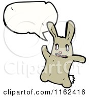 Cartoon Of A Talking Rabbit Royalty Free Vector Illustration