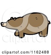 Cartoon Of A Brown Bear Royalty Free Vector Illustration