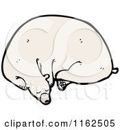 Cartoon Of A Polar Bear Resting Royalty Free Vector Illustration