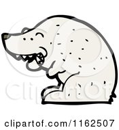 Cartoon Of A Polar Bear Smoking Royalty Free Vector Illustration