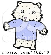 Cartoon Of A Polar Bear In A Shirt Royalty Free Vector Illustration