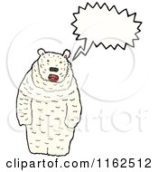 Cartoon Of A Talking Polar Bear Royalty Free Vector Illustration
