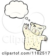 Cartoon Of A Thinking Polar Bear Royalty Free Vector Illustration