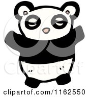 Cartoon Of A Panda Royalty Free Vector Illustration by lineartestpilot