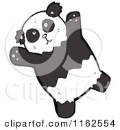 Cartoon Of A Panda Royalty Free Vector Illustration by lineartestpilot