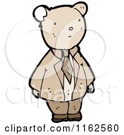 Cartoon Of A Bear In A Suit Royalty Free Vector Illustration