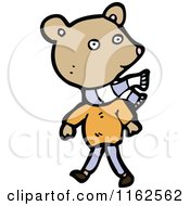 Cartoon Of A Brown Bear In Clothes Royalty Free Vector Illustration