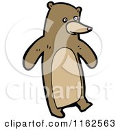 Cartoon Of A Brown Bear Royalty Free Vector Illustration