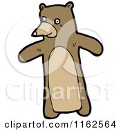 Cartoon Of A Brown Bear Royalty Free Vector Illustration