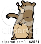 Cartoon Of A Brown Bear Royalty Free Vector Illustration