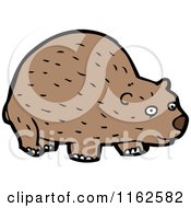 Cartoon Of A Brown Bear Royalty Free Vector Illustration