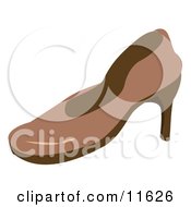 Brown High Heel Shoe by AtStockIllustration