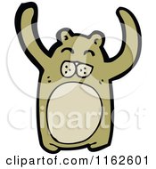 Cartoon Of A Brown Bear Royalty Free Vector Illustration