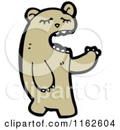 Cartoon Of A Brown Bear Royalty Free Vector Illustration