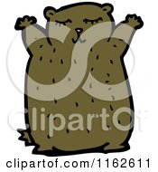 Cartoon Of A Brown Bear Royalty Free Vector Illustration