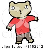 Cartoon Of A Brown Bear In Clothes Royalty Free Vector Illustration