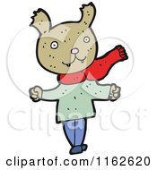 Cartoon Of A Brown Bear In Clothes Royalty Free Vector Illustration