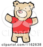 Cartoon Of A Brown Bear In A Shirt Royalty Free Vector Illustration