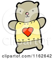 Cartoon Of A Brown Bear In A Shirt Royalty Free Vector Illustration