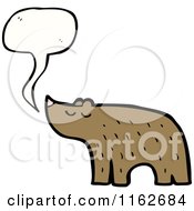Cartoon Of A Talking Brown Bear Royalty Free Vector Illustration