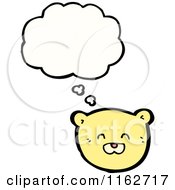 Cartoon Of A Thinking Yellow Bear Royalty Free Vector Illustration