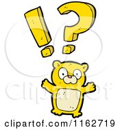 Cartoon Of A Surprised Yellow Bear Royalty Free Vector Illustration