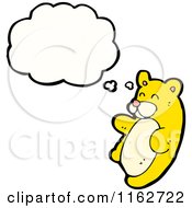 Cartoon Of A Thinking Yellow Bear Royalty Free Vector Illustration