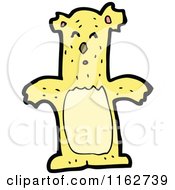 Cartoon Of A Yellow Bear Royalty Free Vector Illustration