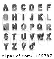 Poster, Art Print Of 3d Perforated Metal Capital Alphabet Letters And Gender Symbols
