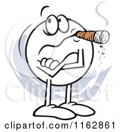 Poster, Art Print Of Skeptical Moodie Character With Folded Arms Smoking A Cigar Not Buying It
