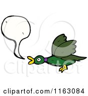 Cartoon Of A Talking Mallard Duck Royalty Free Vector Illustration