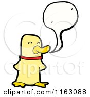 Cartoon Of A Talking Duck Royalty Free Vector Illustration by lineartestpilot