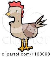 Cartoon Of A Hen Chicken Royalty Free Vector Illustration