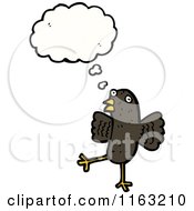 Cartoon Of A Thinking Bird Royalty Free Vector Illustration