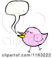 Poster, Art Print Of Talking Pink Bird