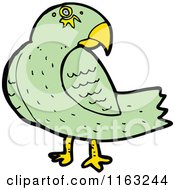 Cartoon Of A Parrot Royalty Free Vector Illustration by lineartestpilot
