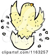 Cartoon Of A Hatching Bird Royalty Free Vector Illustration
