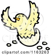 Cartoon Of A Hatching Bird Royalty Free Vector Illustration