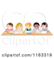 Poster, Art Print Of Happy Diverse Students Working On Art Projects At A Desk
