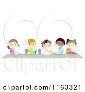 Poster, Art Print Of Happy Diverse Students Holding Papers At A Desk