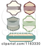 Cartoon Of Grungy Label Designs Royalty Free Vector Clipart