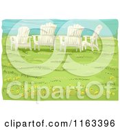 Poster, Art Print Of Adirondack Chairs On A Bluff Over A Beach