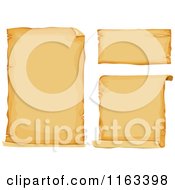 Cartoon Of Vintage Scroll Parchment Pages Royalty Free Vector Clipart