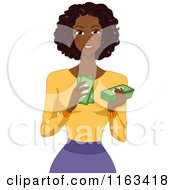 Poster, Art Print Of Beautiful Black Woman Counting Her Money
