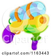 Cartoon Of A Toy Water Gun With A Tank Royalty Free Vector Clipart by BNP Design Studio