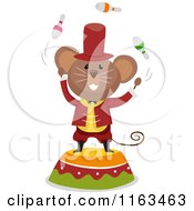 Poster, Art Print Of Circus Mouse Juggling On A Podium
