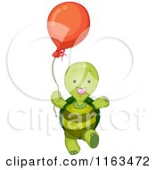 Poster, Art Print Of Happy Turtle With A Balloon