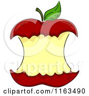 Poster, Art Print Of Red Apple Core With Copyspace