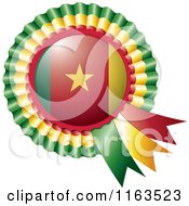 Shiny Cameroon Flag Rosette Bowknots Medal Award