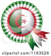 Poster, Art Print Of Shiny Algeria Flag Rosette Bowknots Medal Award